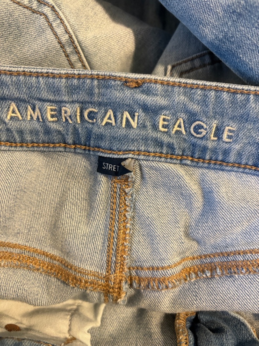 American Eagle Patchwork Low Rise Baggy Wide Leg Jeans 8 - Picture 7 of 8
